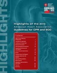 Highlights of the 2010 Guidelines for CPR and ECC - ECC Guidelines