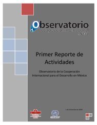 Primer Reporte de Actividades - Observatorio de la CooperaciÃ³n ...