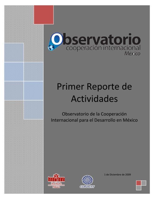 Primer Reporte de Actividades - Observatorio de la CooperaciÃ³n ...