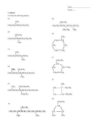 Alkanes, Alkenes, and Alkynes - yourhomework.com Home Page