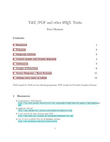 TikZ /PGF and other LATEX Tricks