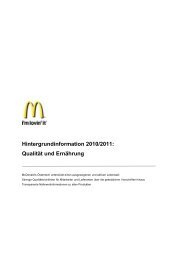 QualitÃ¤t und ErnÃ¤hrung - McDonalds