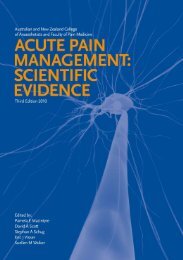 Acute Pain - final version - Faculty of pain medicine - Australian and ...