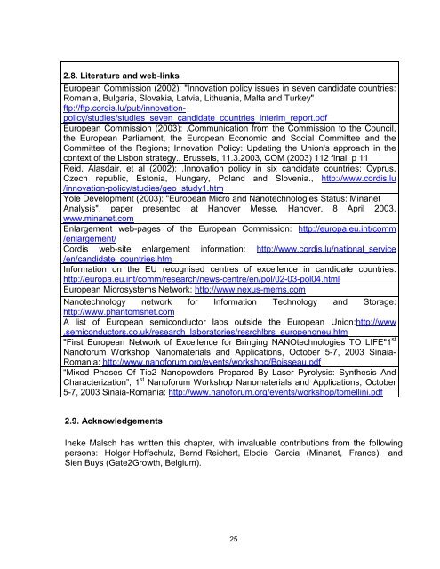 Nanoforum - Nanotech Regulatory Document Archive