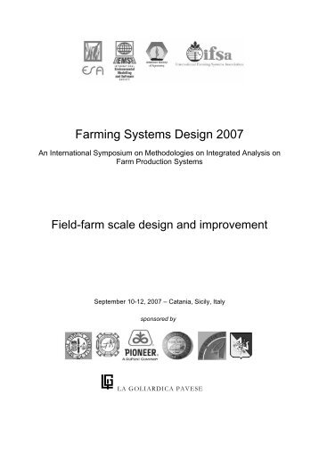 Farming Systems Design 2007 - International Environmental ...