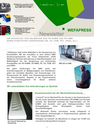 Newsletter A4 - Wefapress Beck & Co GmbH