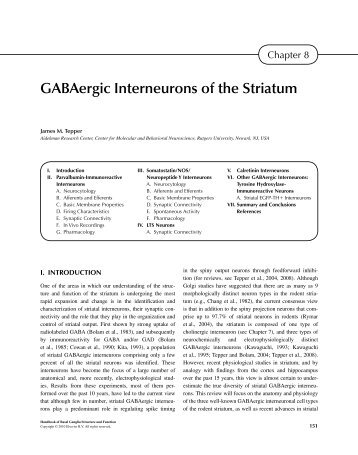 Handbook of Basal Ganglia Structure and Function - The Laboratory ...