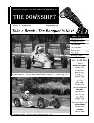 THE DOWNSHIFT - Chicagoland Sports Car Club