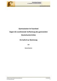 Gymnasiasten im Faserland. Gegen die zunehmende Verflachung ...