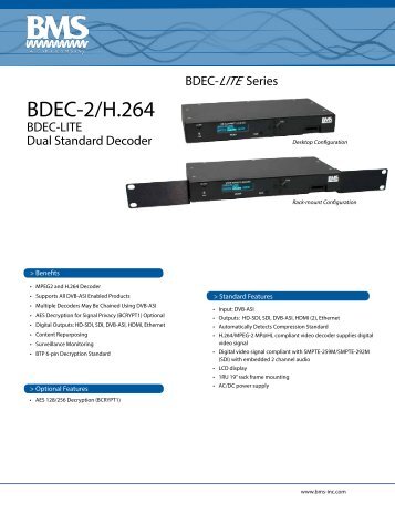 BDEC-2/H.264 - Broadcast Microwave Services