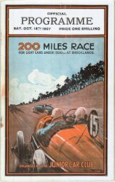 1927 Brooklands JCC 200 Miles Race Programme