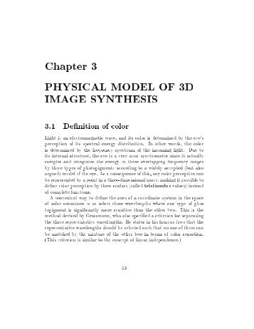 Chapter 3 PHYSICAL MODEL OF 3D IMAGE SYNTHESIS