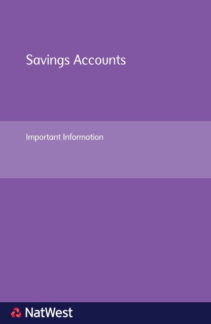 Savings Accounts - NatWest