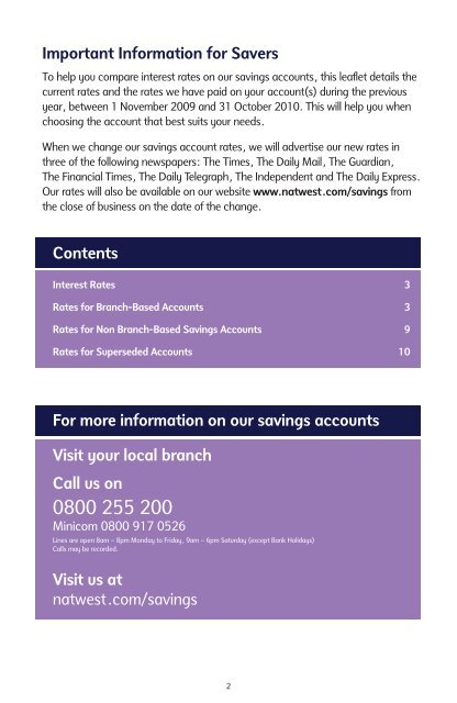 Savings Accounts - NatWest