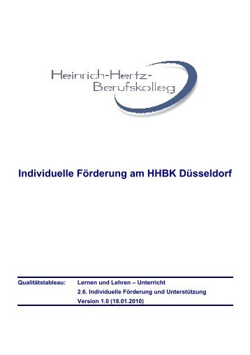 Individuelle Förderung am HHBK Düsseldorf - Heinrich-Hertz ...