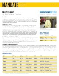 Infant warmers - Maternal and Neonatal Directed Assessment of ...