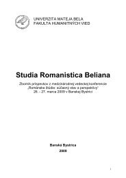 Studia Romanistica Beliana