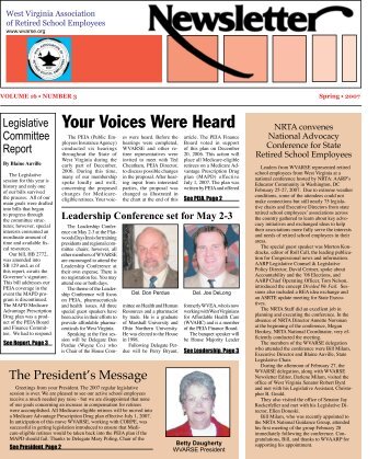 Headlines from the Spring 2007 WVARSE Newsletter - West Virginia ...