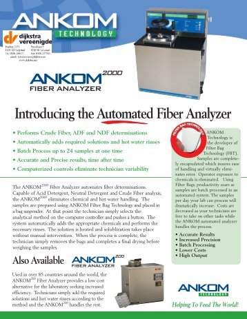 Introducing the Automated Fiber Analyzer - ANKOM Technology