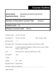 SNC1L - Keewaytinook Internet High School
