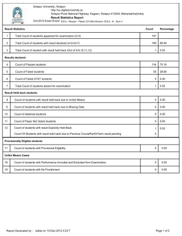 Sem-V - Solapur University