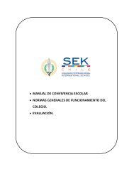 Manual de Convivencia Escolar - Colegio Internacional Sek Chile