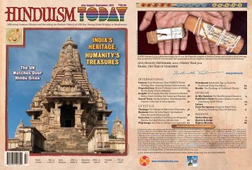 india's heritage, humanity's treasures - Hinduism Today Magazine