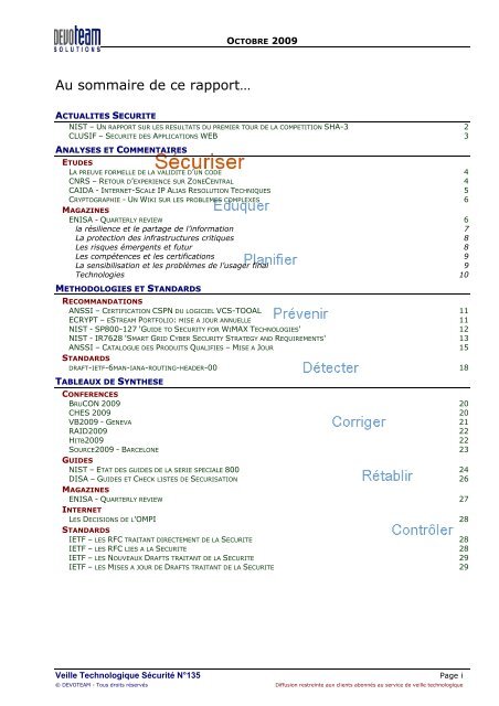 Veille Technologique SÃ©curitÃ© - cert devoteam