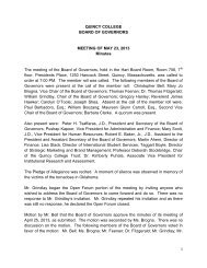 Board of Governors Meeting Minutes, May 23, 2013 - Quincy College