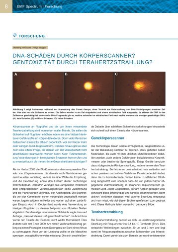 DNA-SchÃ¤den durch KÃ¶rperscanner? - WIK EMF und Umwelt