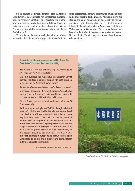 Landwirtschaft in China: Zwischen ... - Globe Spotting