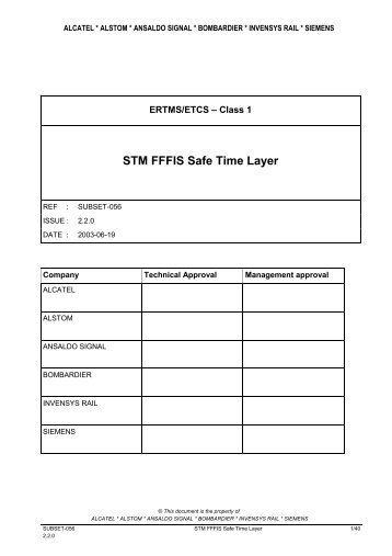STM FFFIS Safe Time Layer
