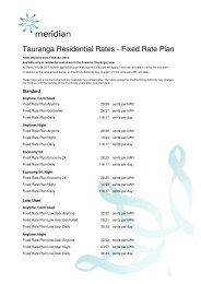 Published Rates - Meridian Energy