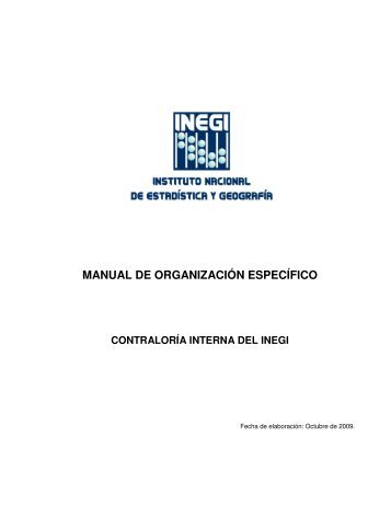 manual de organización específico contraloría interna del inegi
