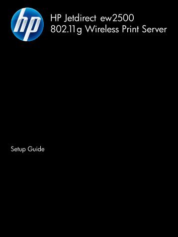 HP Jetdirect ew2500 802.11g Wireless Print Server - Hewlett Packard