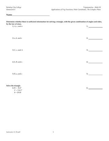 Homework 4 - Berkeley City College