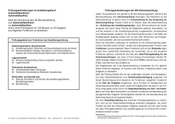 Prüfungsanforderungen der IHK-Zwischenprüfung ... - AkA