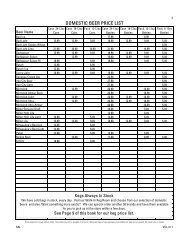 DOMESTIC BEER PRICE LIST - WineAccess.com