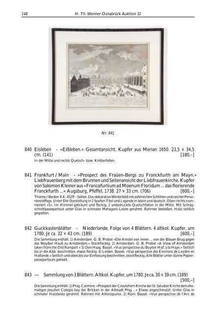 Auktion 32 - H. TH. WENNER Ã‚Â· Antiquariat