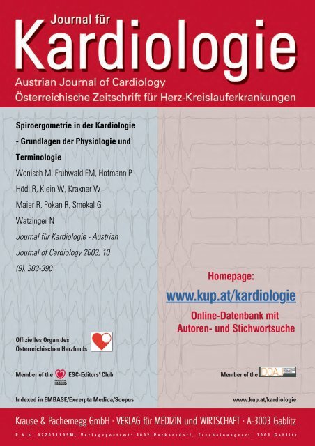 Spiroergometrie in der Kardiologie - Grundlagen der ... - mesics GmbH