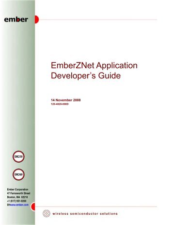 EmberZNet Application Developer's Guide Ã¢Â€Â“ 120-4028 ... - wless.ru