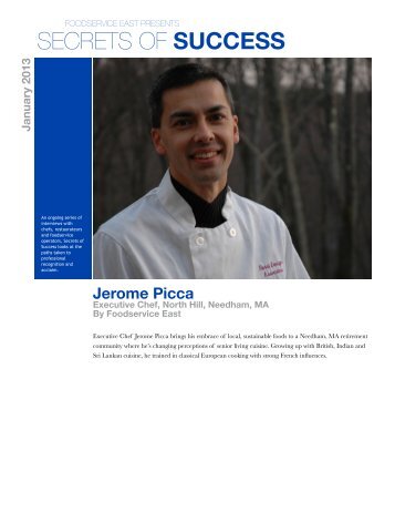 Jerome Picca, Executive Chef, Needham, MA - Foodservice East