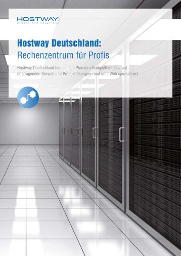 Datenblatt zu unserem Rechenzentrum - Hostway Deutschland GmbH