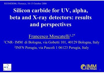 Silicon carbide for UV, alpha, beta and X-ray detectors: results and ...