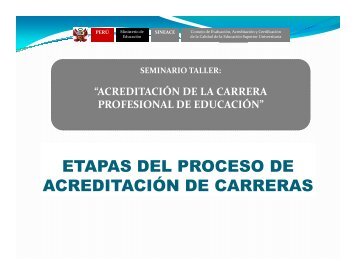 ETAPAS DEL PROCESO DE ACREDITACIÓN DE CARRERAS