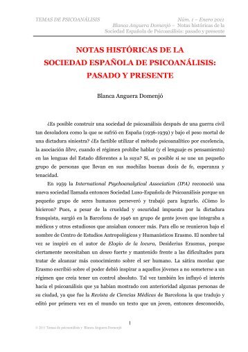 Descargar el artículo - Temas de Psicoanálisis