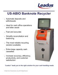 US-ABIO Banknote Recycler - Ellsworth Systems