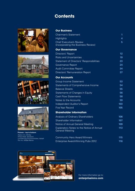 Enterprise Inns plc Annual Report and Accounts 2012