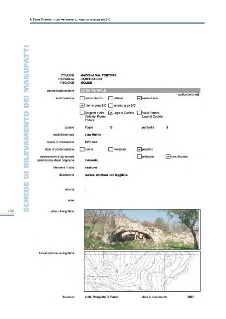 Il fiume Fortore - Studi preliminari al piano di gestione dei SIC