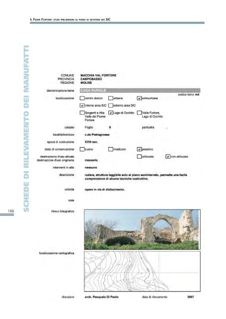 Il fiume Fortore - Studi preliminari al piano di gestione dei SIC